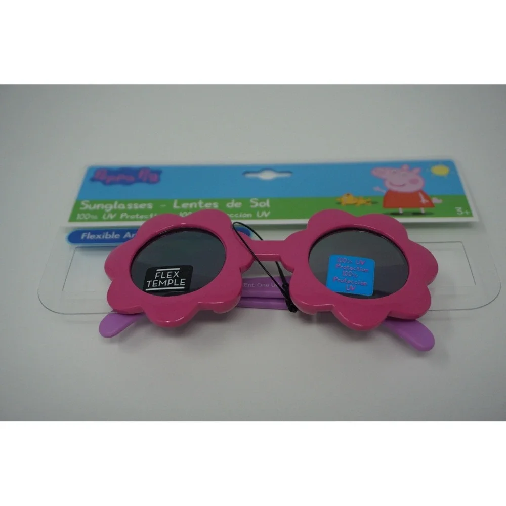 Peppa Pig Sunglasses Girls‎ One Size Pink Flower Frame Kids 100% UV Protection